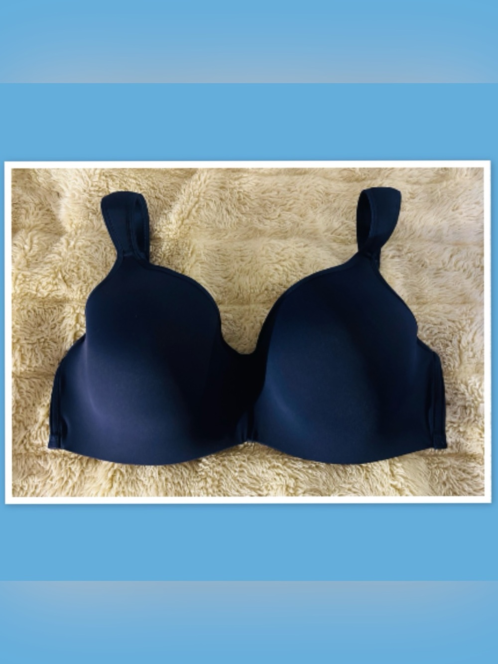 Laura Ashley Navy Blue Comfort Strap Bra ~ Size 38DD